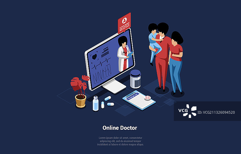 站在大型物件附近的男人、女人和孩子图片素材