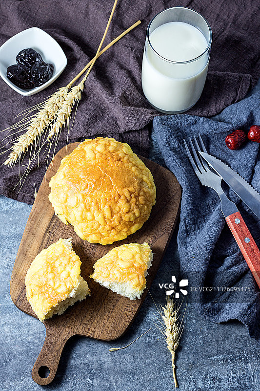 菠萝包特写图片素材