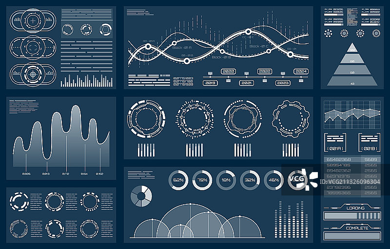 未来主义互动设计元素图片素材