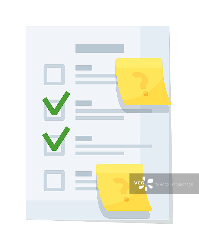 带复选框的纸质清单文档图片素材