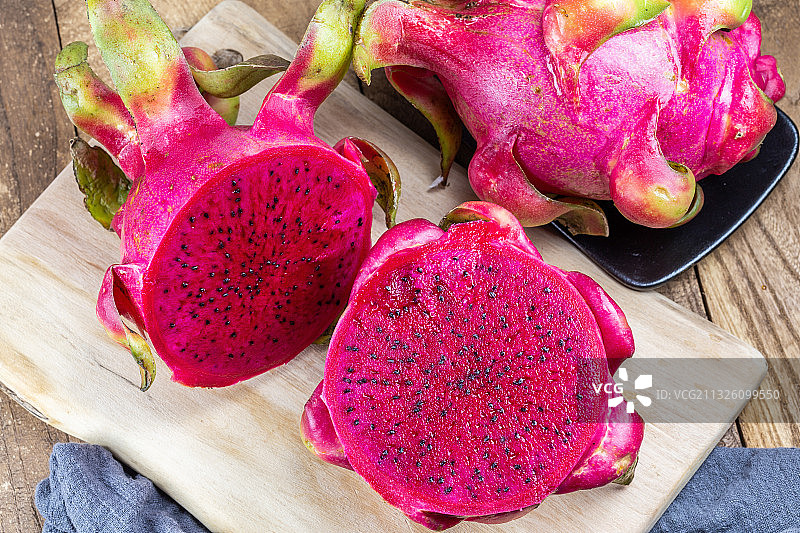 红心火龙果特写图片素材