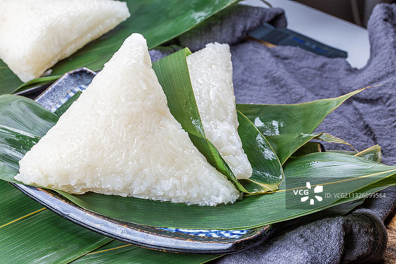 白粽子特写图片素材