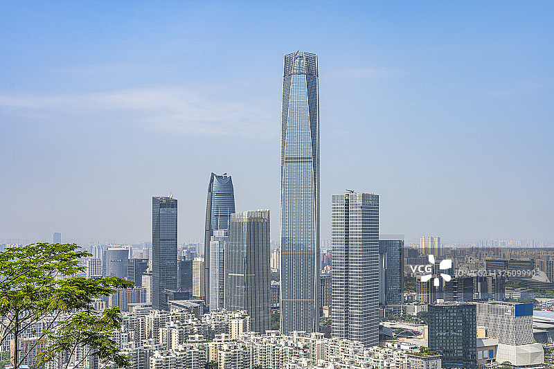 东莞中心区地标建筑城市风光图片素材