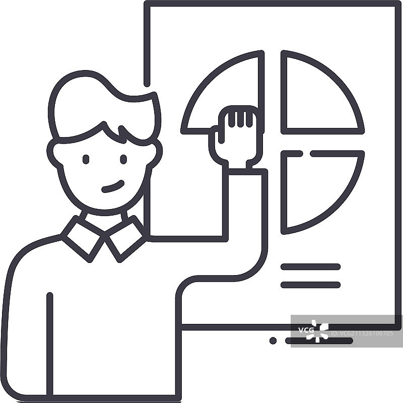 营销演示概念线性图标图片素材