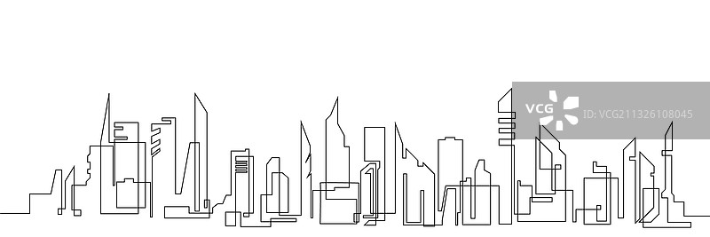 城市景观线条图片素材