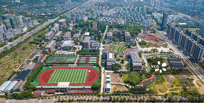 丽水市职业技术学院航拍全貌图片素材