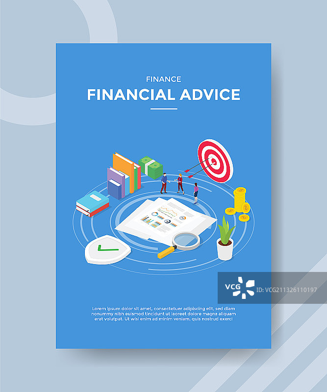 人们围绕文件的金融建议图片素材