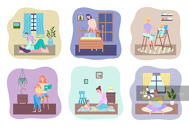 母婴护理儿童母爱图片素材