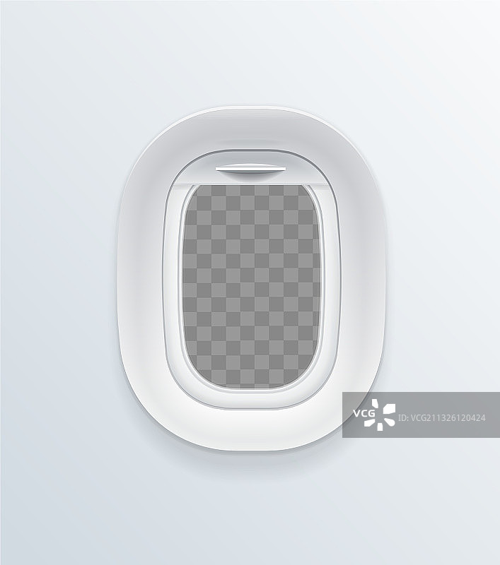 逼真细节3D空白飞机舷窗图片素材