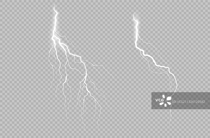 带有雷电的逼真场景图片素材