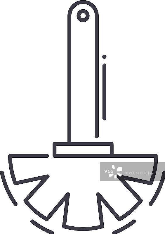 吸尘器线性独立图标图片素材