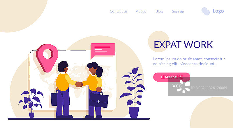 外籍员工工作概念人力资源机构图片素材