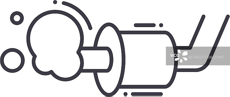 独立线性排气图标图片素材