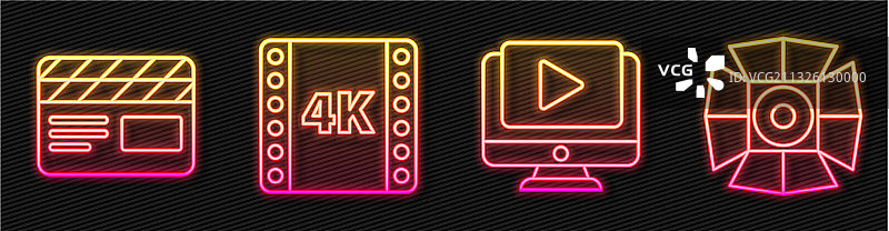 在线播放视频电影场记板4K素材图片素材