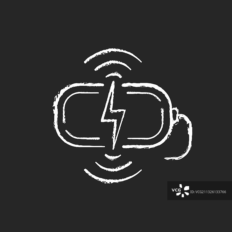 无线充电站粉笔白图标图片素材