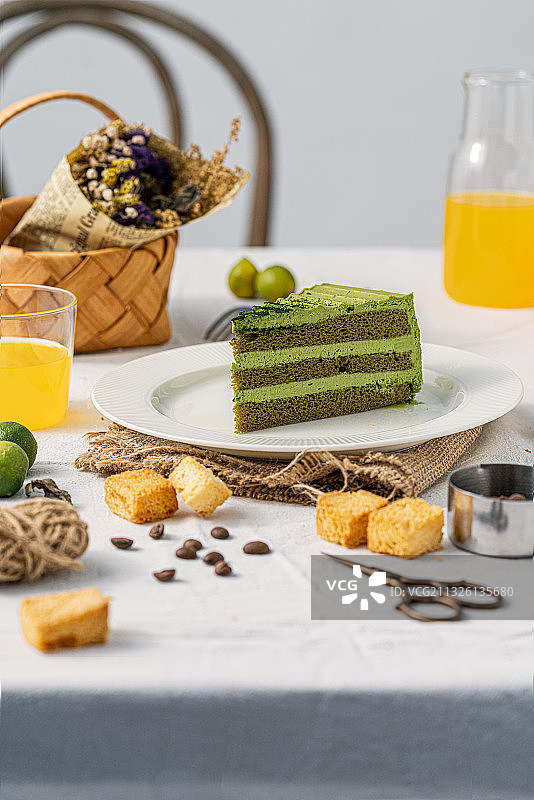 抹茶蛋糕图片素材