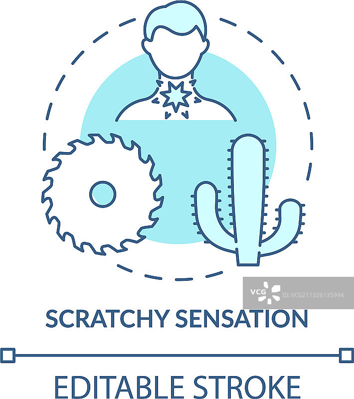 瘙痒感概念图标图片素材