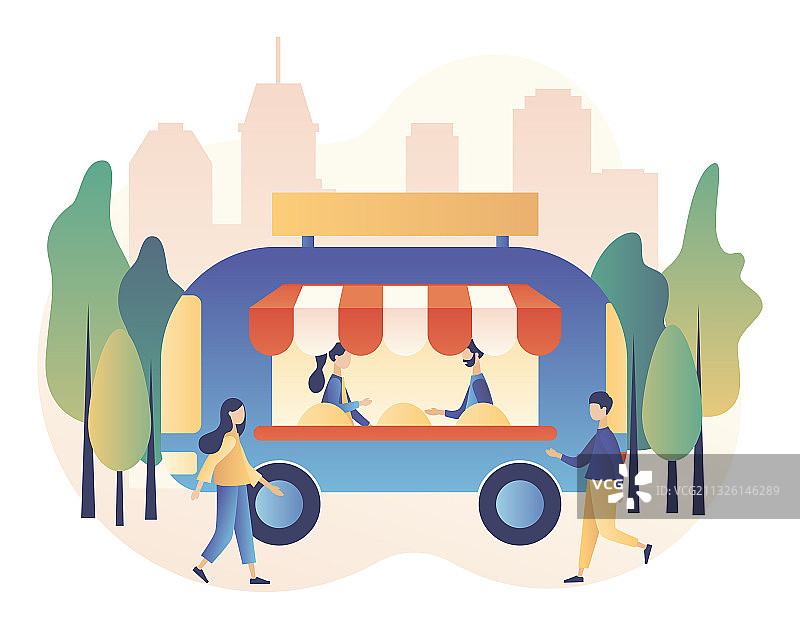 周末美食街家庭节日图片素材