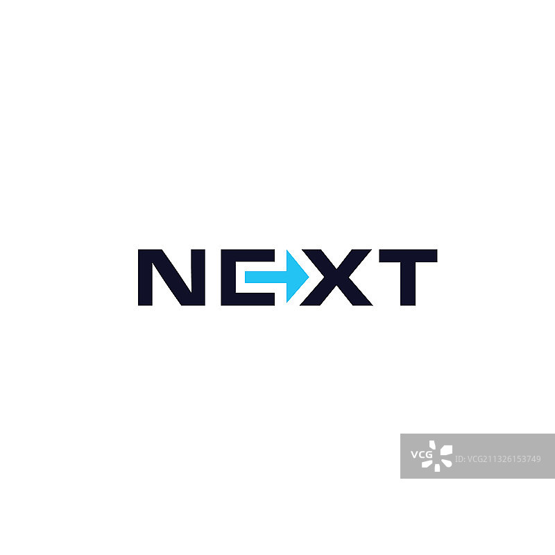 扁平风格的文本logo概念设计图片素材