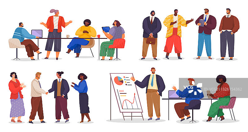 商务人士会议合作概念集锦图片素材