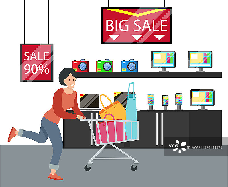 在五金店购物的女人图片素材