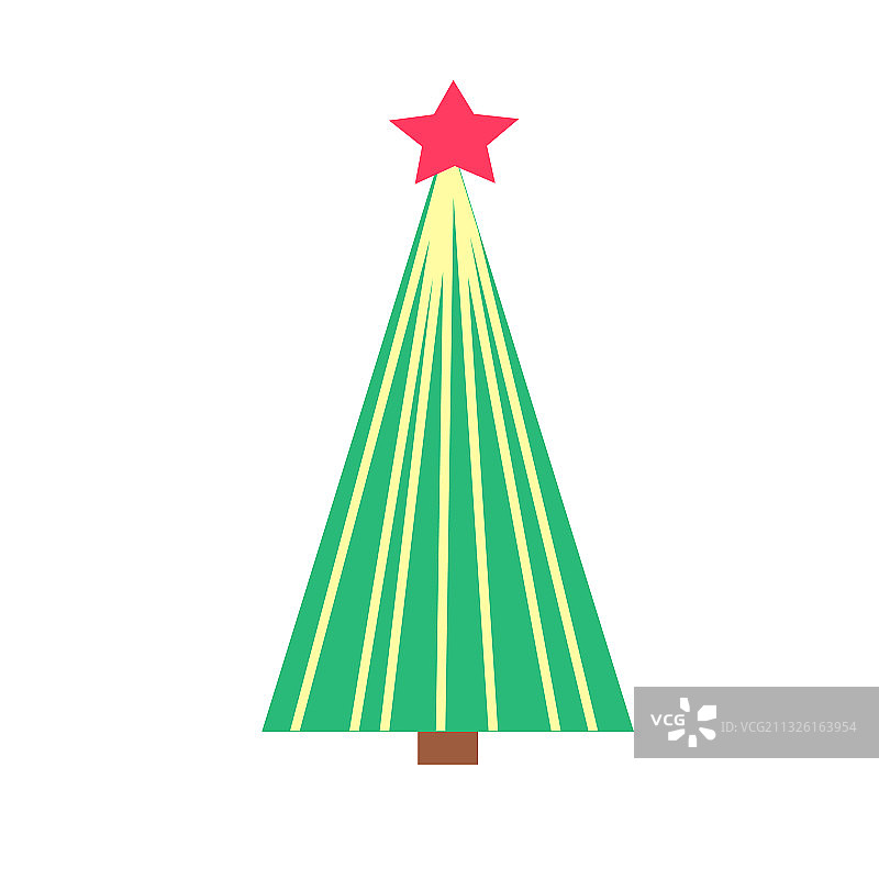 简单的三角形圣诞树符号图片素材