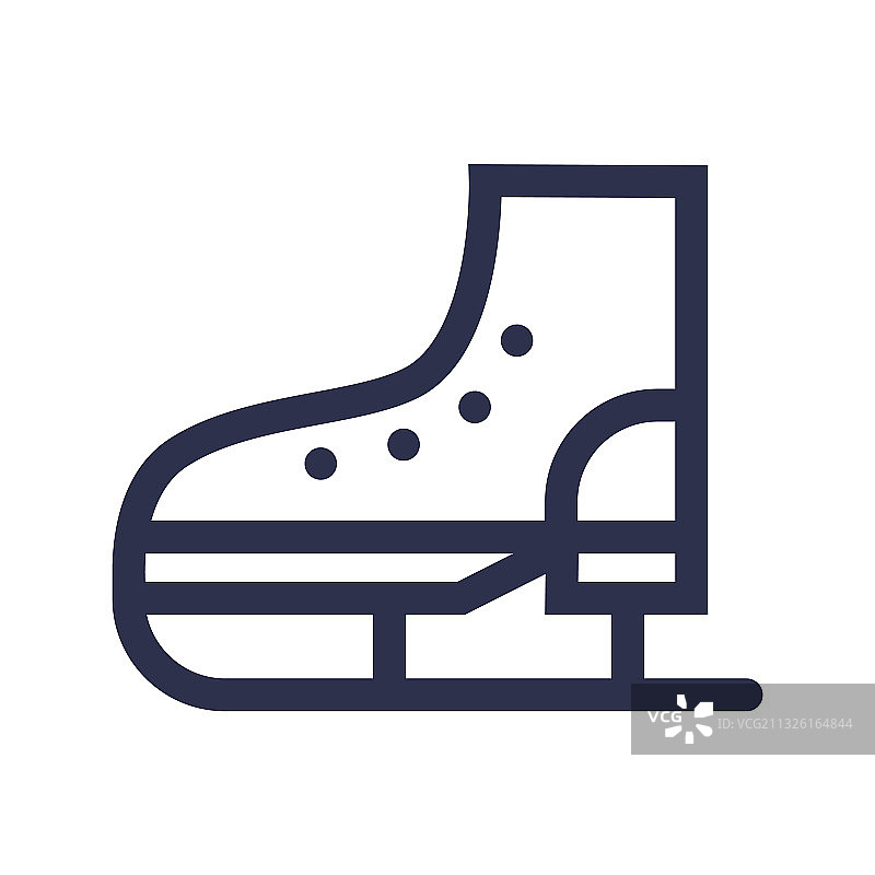 冰上滑冰冬季溜冰鞋图标图片素材