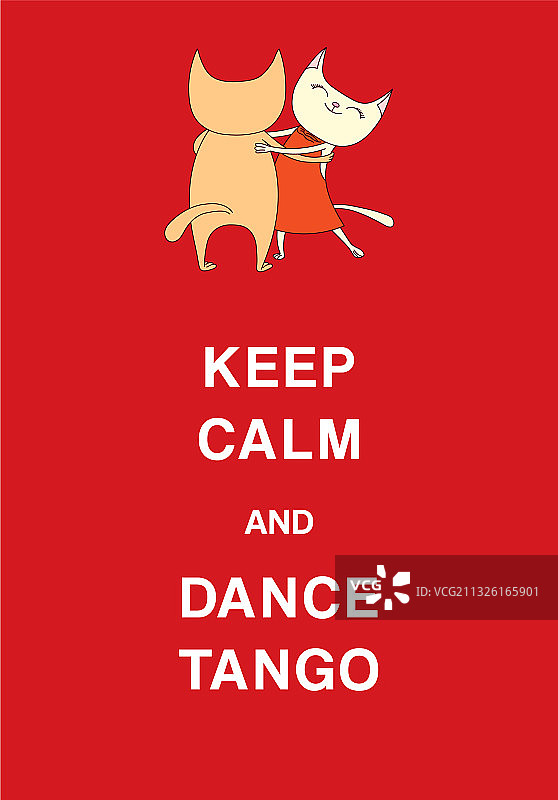 阿根廷探戈滑稽猫海报图片素材