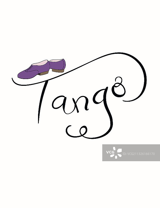 手写探戈语录图片素材