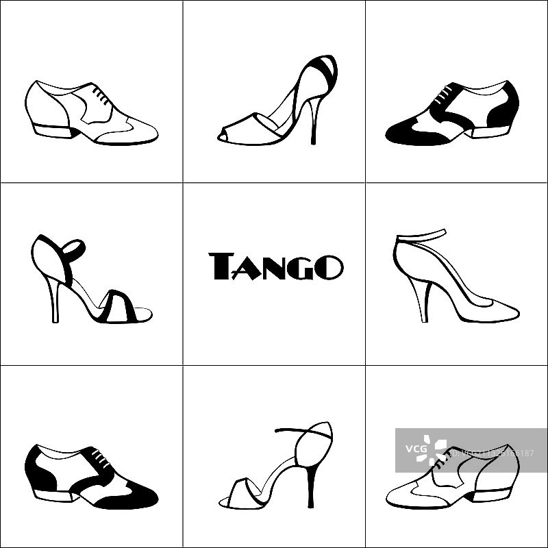 探戈舞鞋海报图片素材