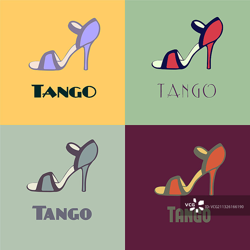 探戈舞鞋海报图片素材