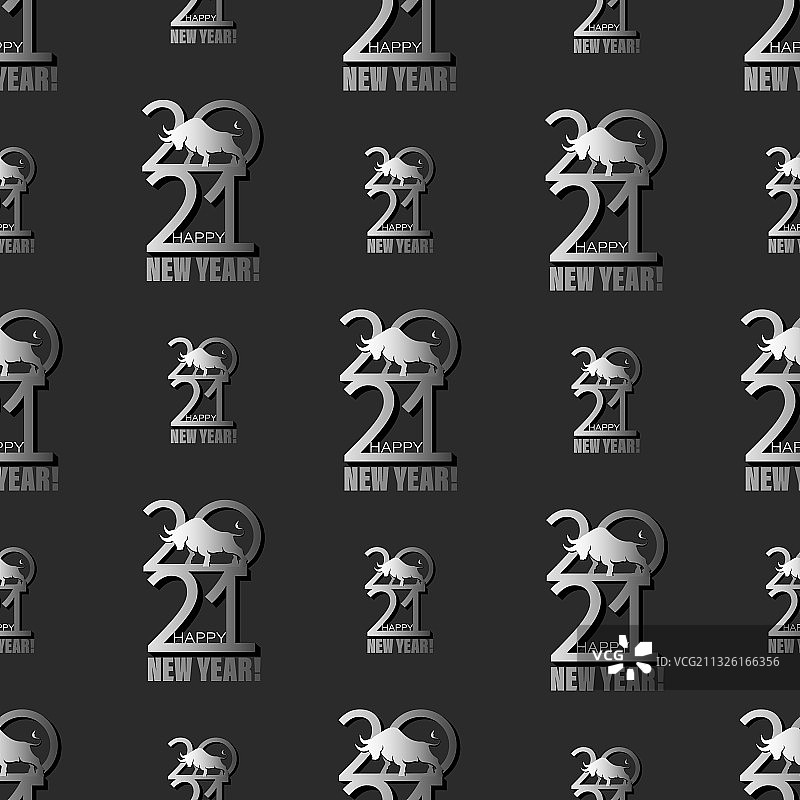 银牛中国新年2021图片素材