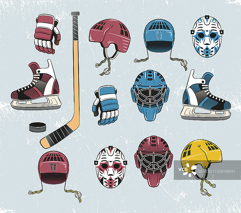 冰球项目彩色图片素材