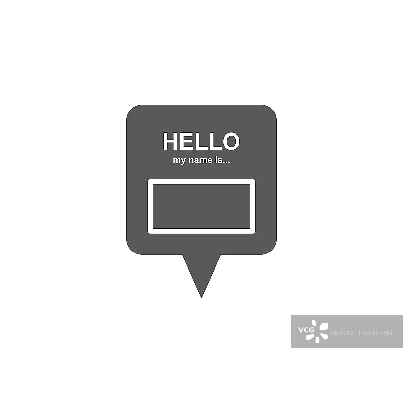 你好我的名字是注册贴纸徽章图片素材