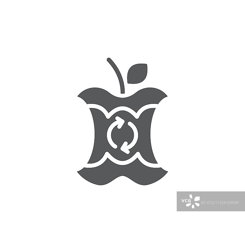 有机食物垃圾回收图标符号图片素材