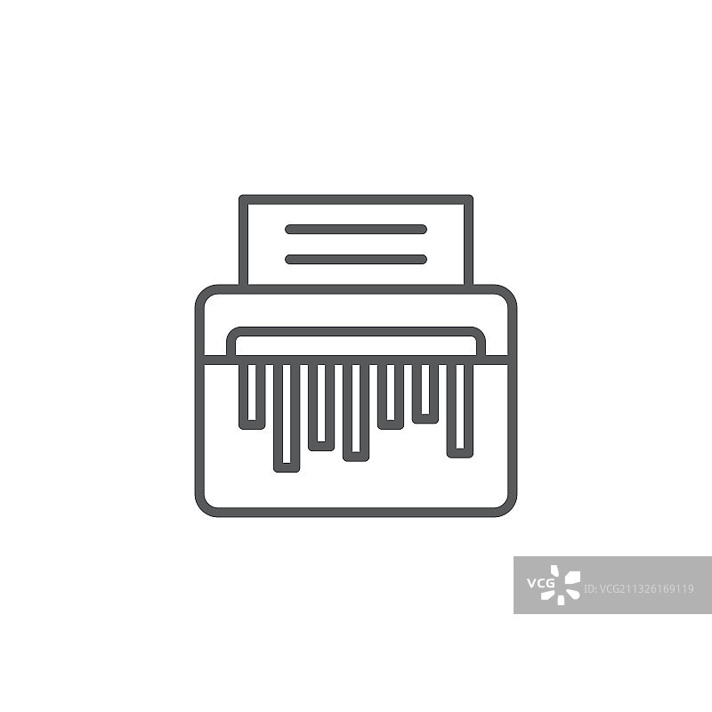 碎纸机图标。图片素材
