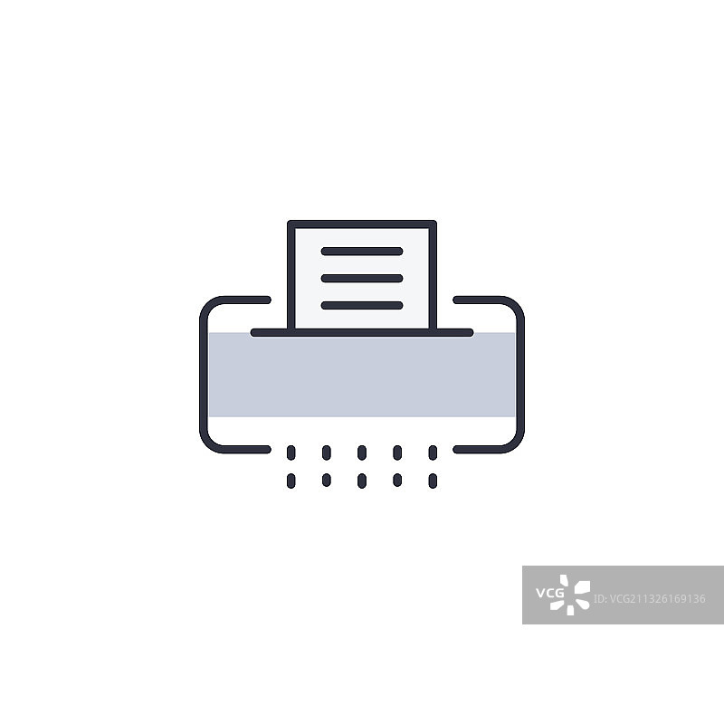 碎纸机图标。图片素材