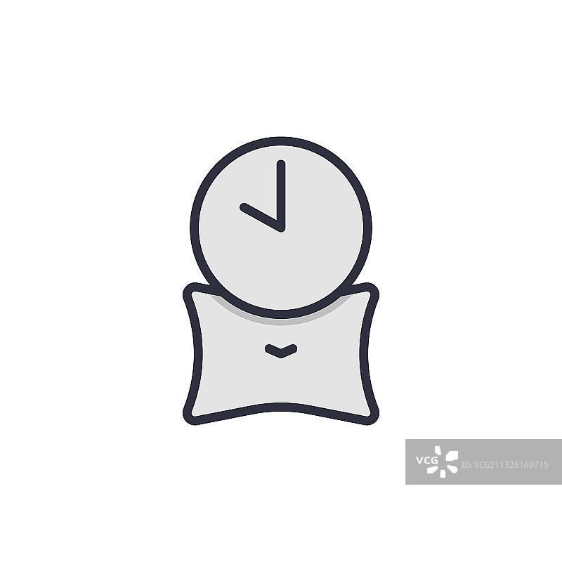 白色背景上的睡眠时间图标符号图片素材