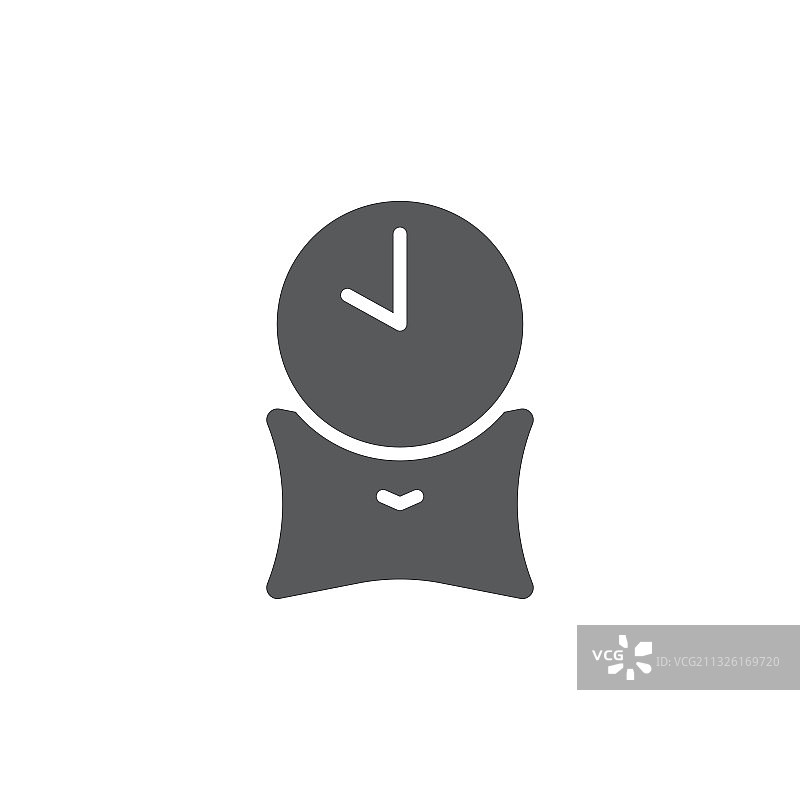 白色背景上的睡眠时间图标符号图片素材