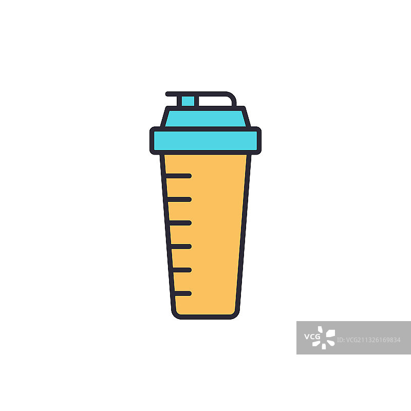 白色背景上的运动摇摇杯图标设计图片素材