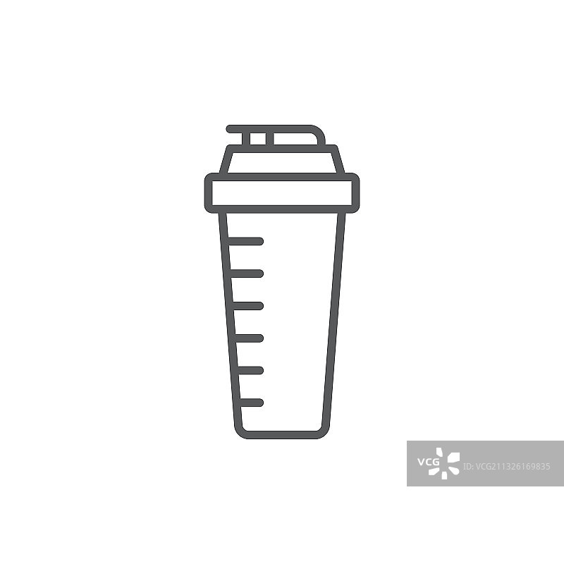 白色背景上的运动摇摇杯图标设计图片素材