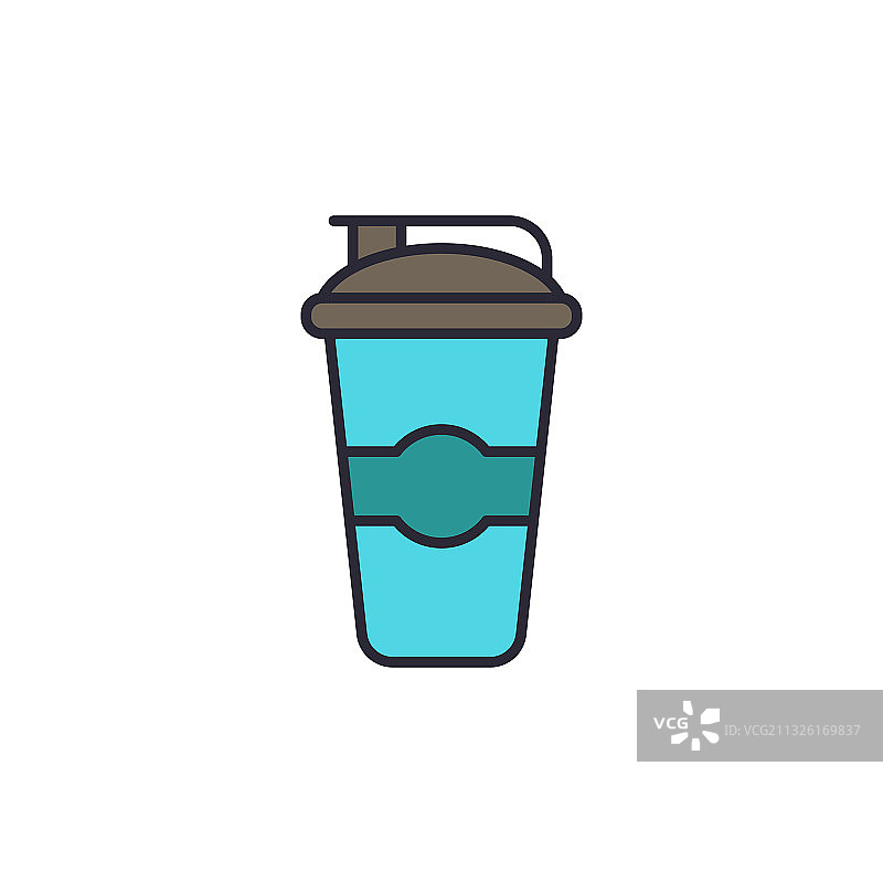白色背景上的运动摇摇杯图标设计图片素材