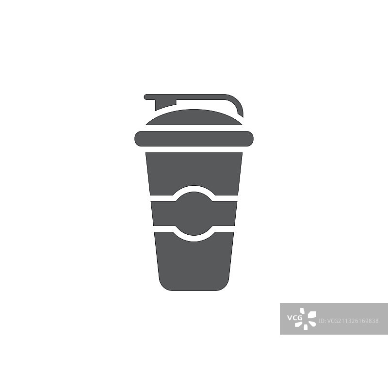 白色背景上的运动摇摇杯图标设计图片素材