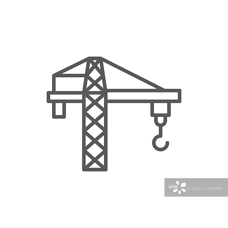 塔式起重机图标符号建筑工具图片素材
