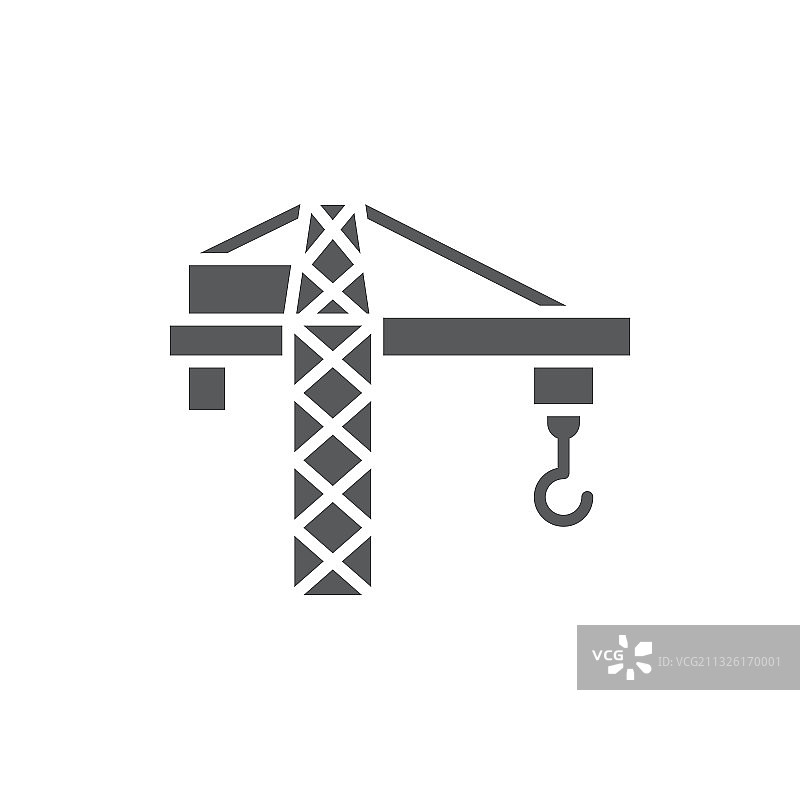 塔式起重机图标符号建筑工具图片素材