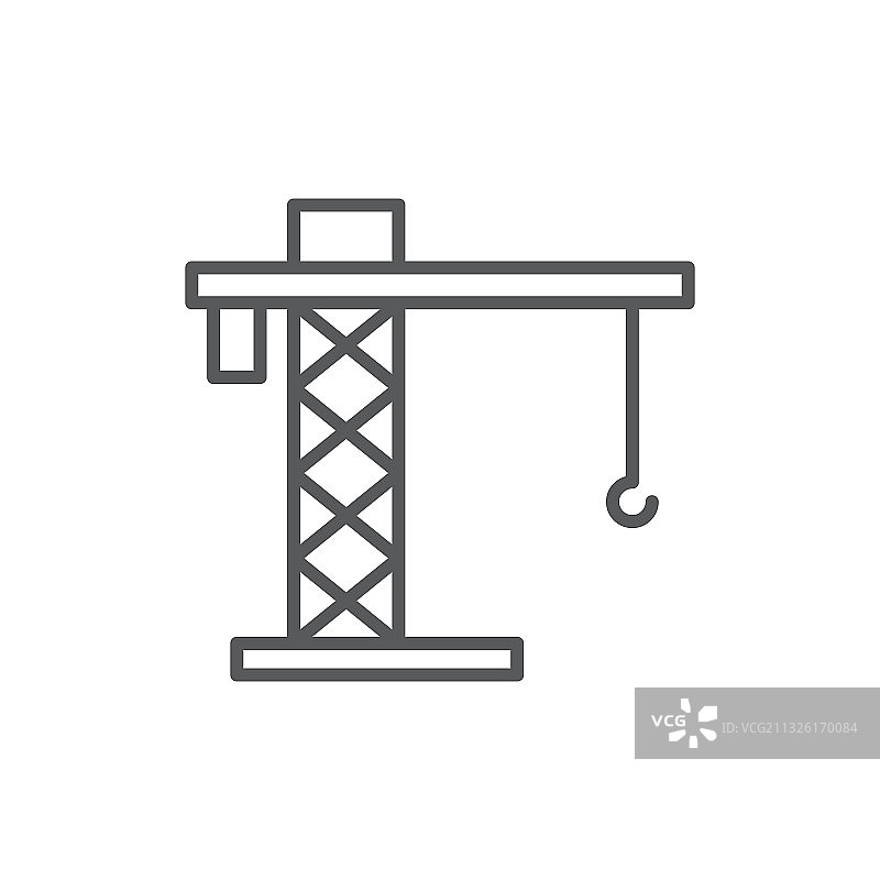 塔式起重机图标符号建筑工具图片素材