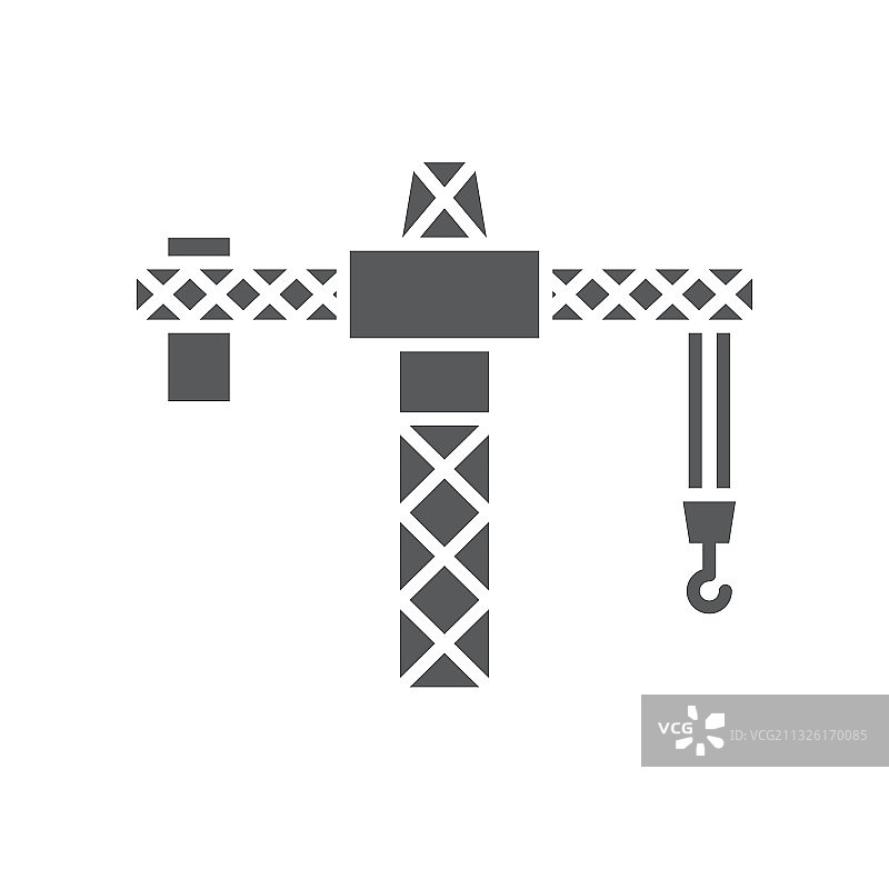 塔式起重机图标符号建筑工具图片素材