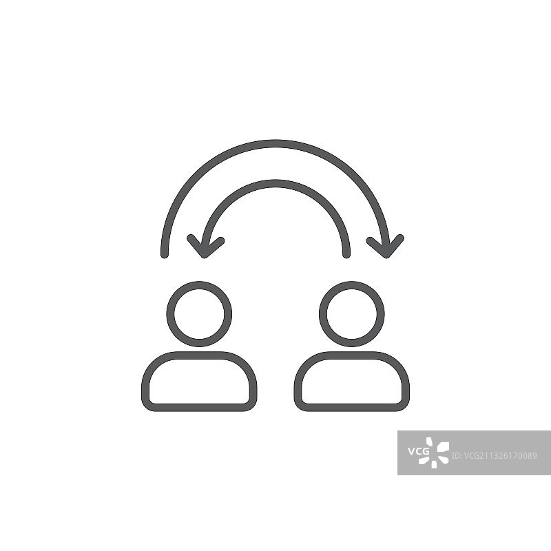 用户账户间转账图标符号图片素材