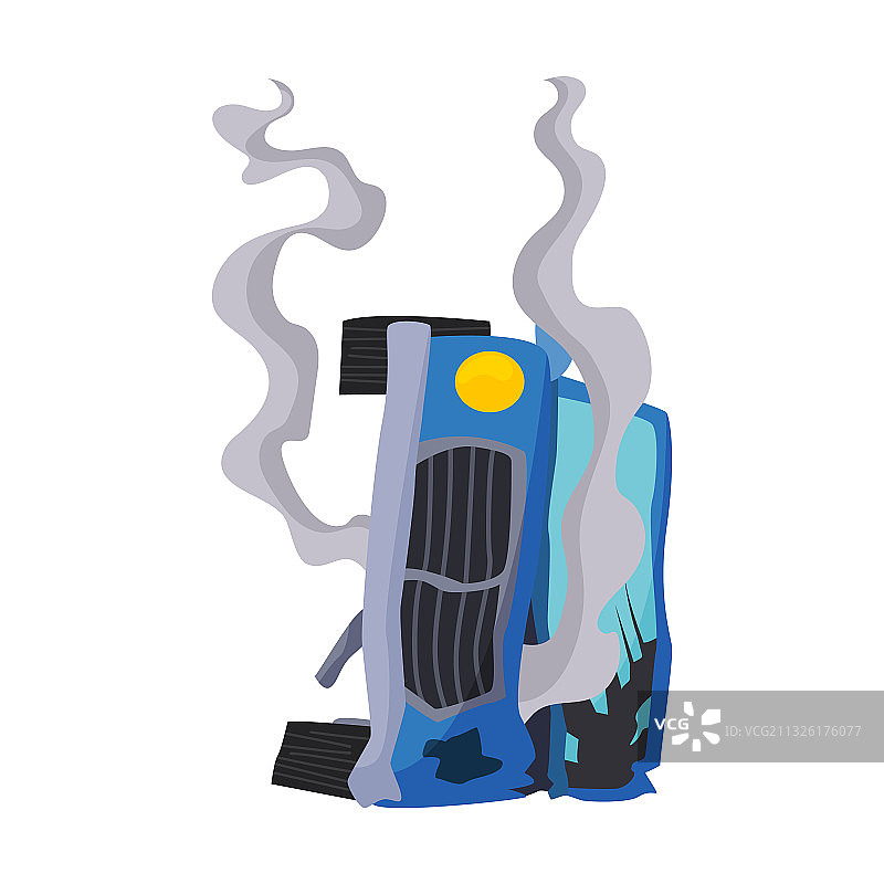 道路交通事故汽车损坏图标图片素材