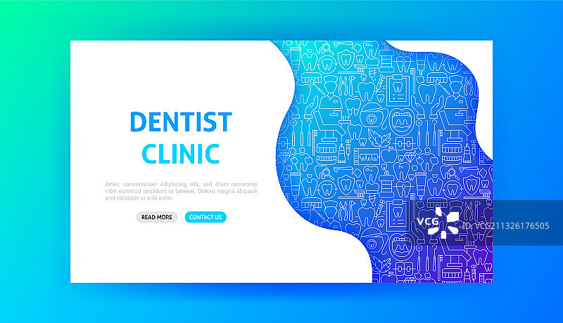 牙科诊所着陆页图片素材